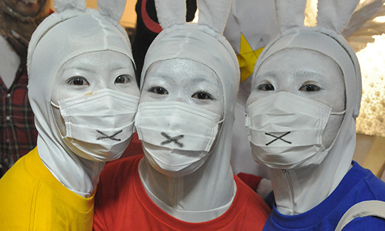 Halloween celebrated at Tokyo's famed Shibuya