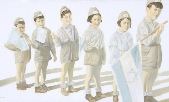 חיה גרץ רןדגלים, 2003 שמן על